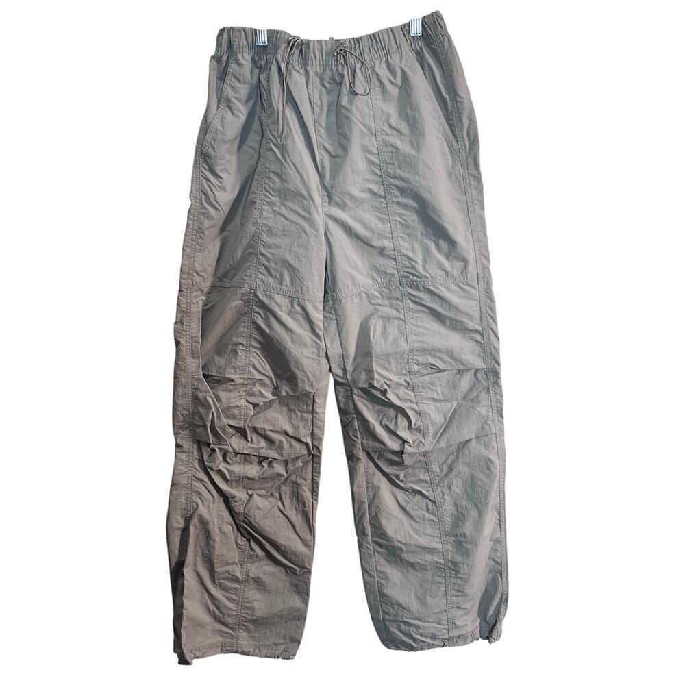 Love Tree Parachute Pants Gray Size Large Elastic Waistband Ripcord NWT